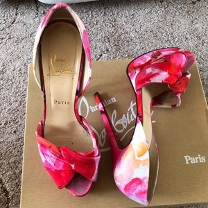 Christian Louboutin Silk High Heels